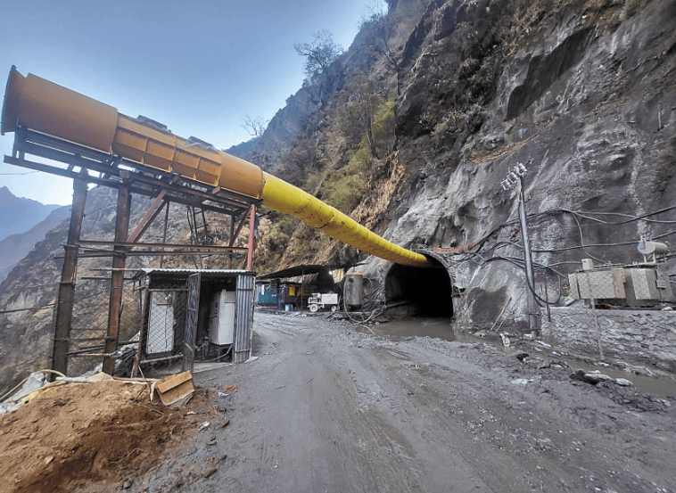 Adit Tunnel Portel of Rolwaling Khola